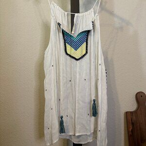 Spaghetti Strap Embroidered Top - Large